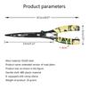 Alicate Multifuncional de Aço SS420 para Pesca, Pegador de Lábios, Cortador de Linha