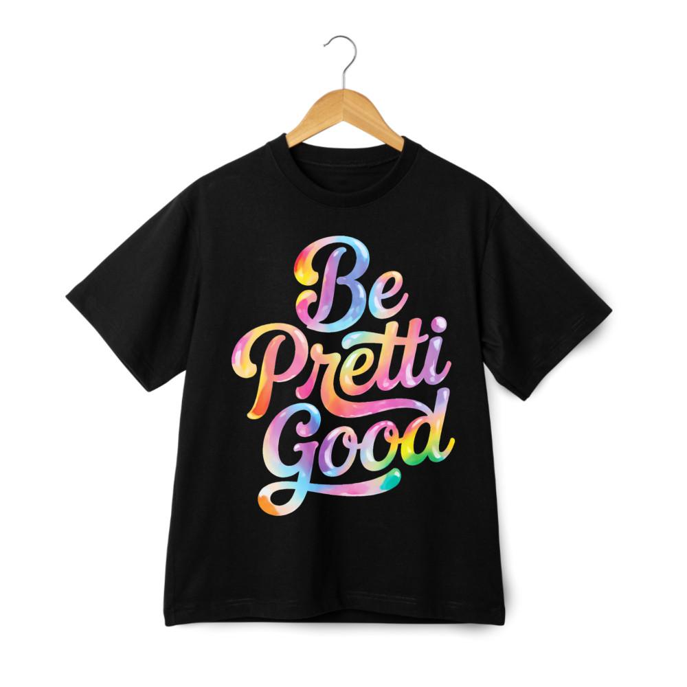 Be Pretti Good Rainbow Script Graphic T-Shirt Justice For Pretti Anti-ICE Tee XL