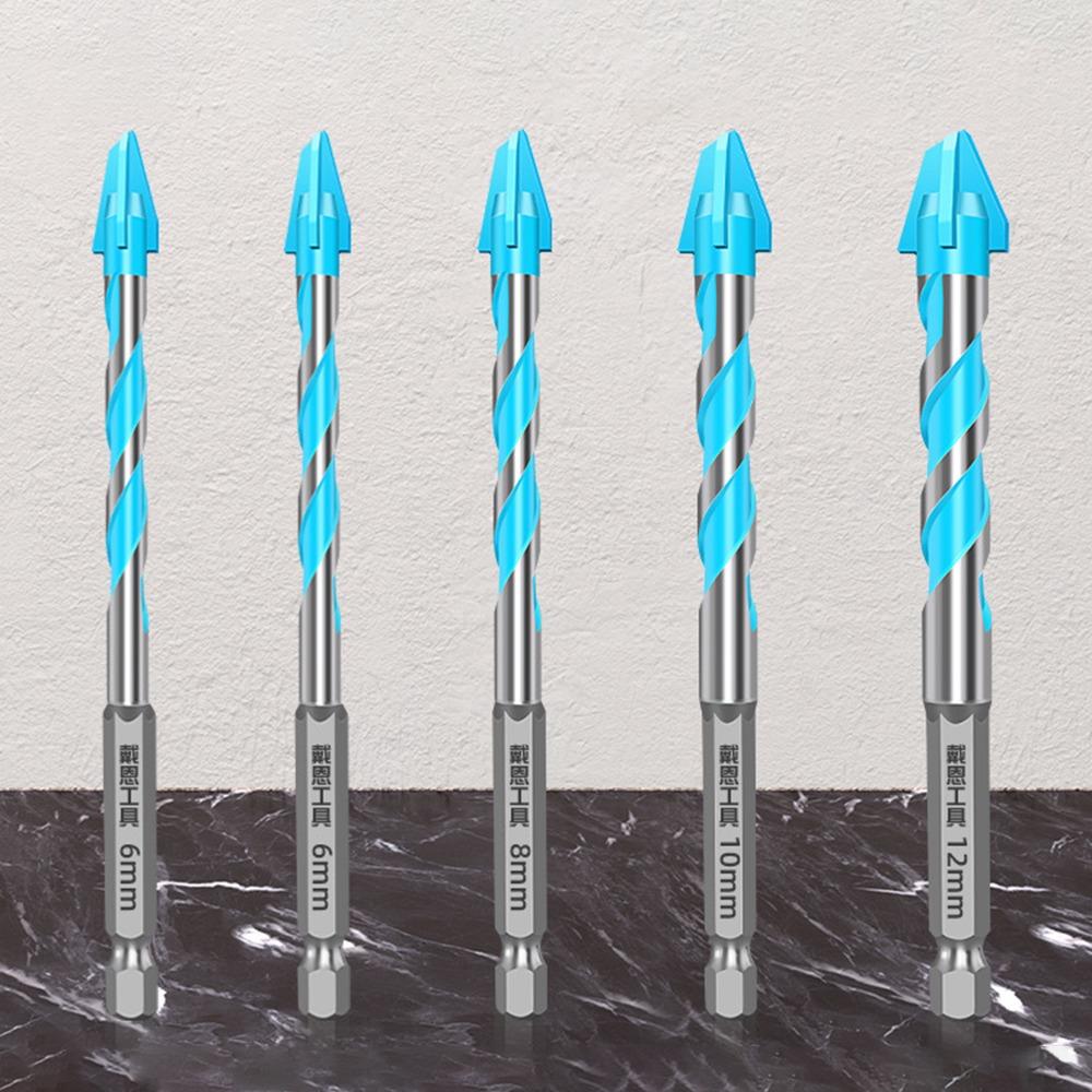 High Hardness Tile Drill Bit Four-Edged Hexagonal Shank Drill Bit Set  Drilling Tool