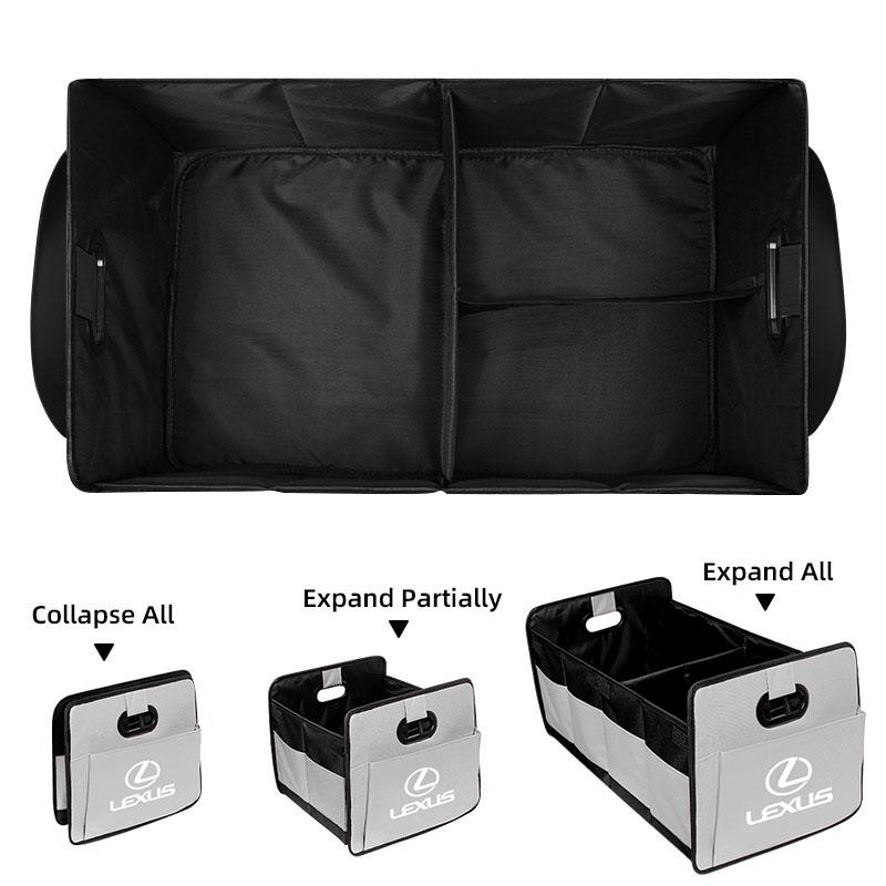 Car Trunk Organizer Storage Bag Foldable Tidying Case Tire Valve Cap For Lexus ES LM GS IS NX RX LX RZ IS250 IS430 RX300 ES300H AEF1