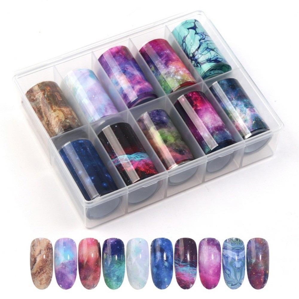 Flower Nail Foils The Starry Sky Nail Art Stickers Professional Nail Stickers  Manicure DIY