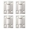 4PCS Flat Hinge Shaft Adjustable Torque Damping Hinges with Positioning Stop for Cabinets and Industrial Applications