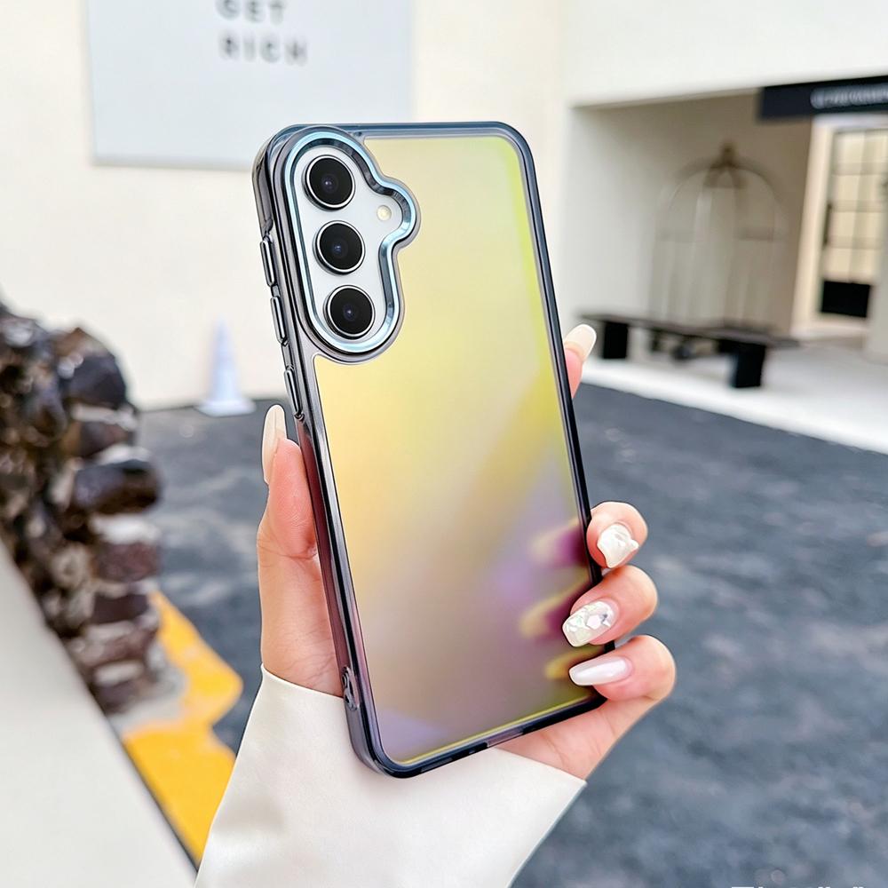 KEYSION Fashion Laser Gradient Colorful Phone Case for Samsung A54 5G A34 A24 A14 TPU+PC Shockproof Back Cover for Galaxy A04S