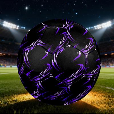 1pc Purple Swirls Size 5 Soccer Ball Professional Match Training Football Indoor &Outdoor Sports Ball Lightweight Durable C6563