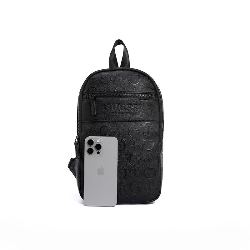 New GUESS Synthetic Leather Sling Bag Regular Men's Black GSBLD882993BLA