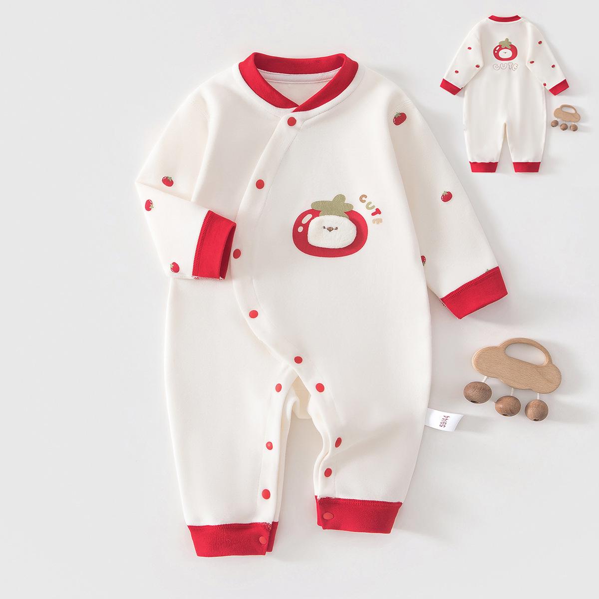 Year of the Horse Newborn Pure Cotton Romper - Red, Class A, for Spring, Autumn, New Year, and Winter 66