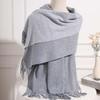 Reversible Cashmere Wool Scarf: Unisex Autumn/Winter, Luxurious Korean Style Shawl.