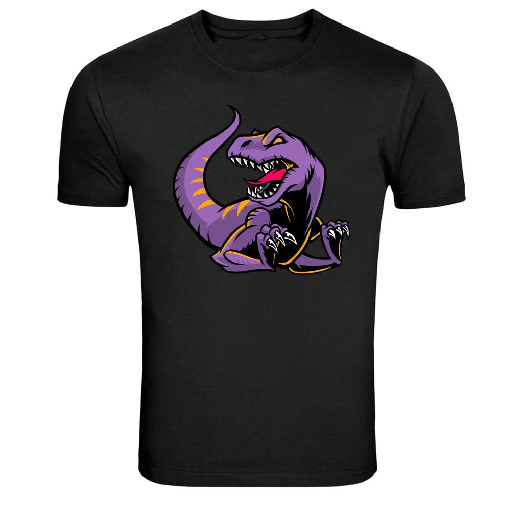 Purple Cartoon Dinosaur Cute Monster Graphic T-Shirt