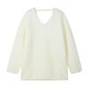 LESS 2024 Spring Casual Lamb Wool Knitted V-Neck Sweater