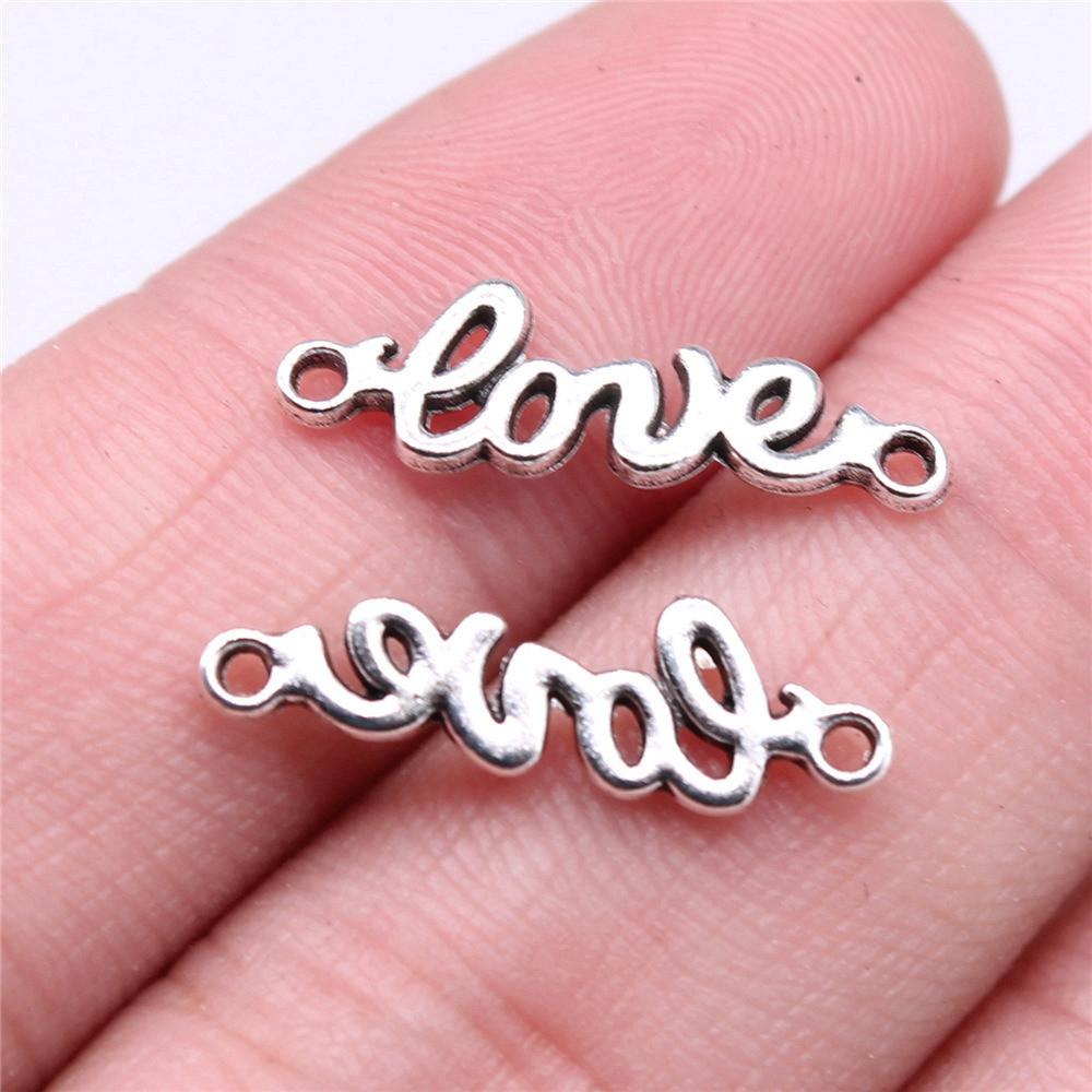 Letter Plate Connectors Alphabet A-Z Antique Bronze Zinc Alloy Jewelry Making Craft Parts DIY Connect Parts