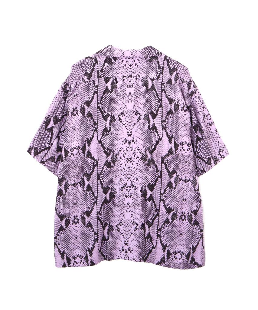 Schott RAYON SHIRT PYTHON Rayon Size Shirt, Python, Men's, L, 437, Lavender, 782-5123010