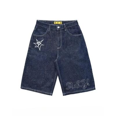 Y2K Šortky Harajuku Hip Hop Potlač Voľné Džínsové Športové Šortky Letné Nové Pánske a Dámske Gotické Basketbalové Šortky Streetwear