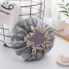 Waterproof Shower Cap Bath Cap Double-layer Shower Cap Household Acssories For Women Women's Cap Bathroom Acssories