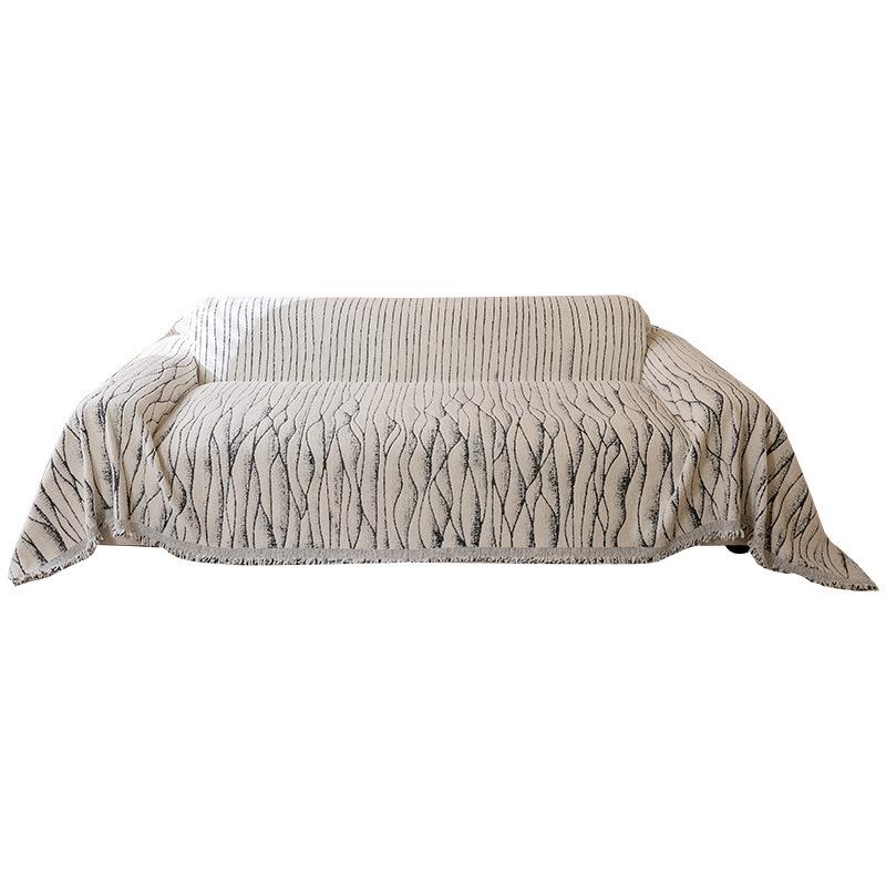 High-End Cream Cat Scratch Resistant Sofa Cover – Four Seasons Universal Thickened Blanket Style