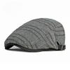 Retro Grid Stitching Flat Cap British Style Spring Summer Breathable Cabbie Ivy Hat Adjustable Beret Peaked Cap for Men Women Casual Duckbill Hat