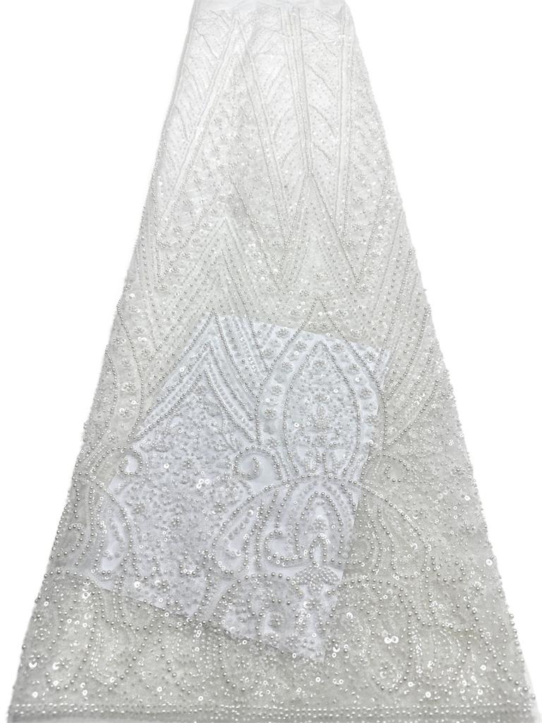 Royal Blue African Sequins Lace Fabric 2026 High Quality Tulle Lace Fabric Embroidered Beads Nigerian Fabric for Wedding Dress