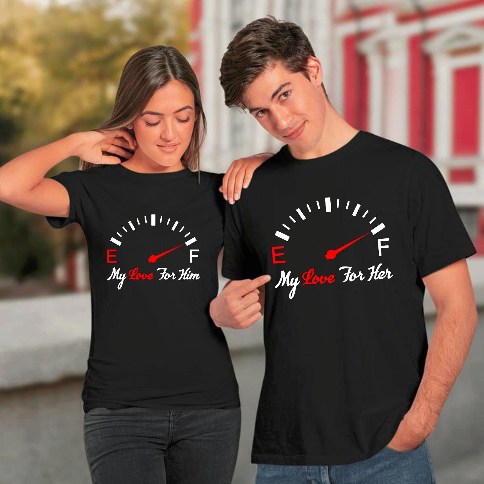My Love For Him Her Valentine Day Couple Matching Wifey Hubby Love Gift T-Shirt S