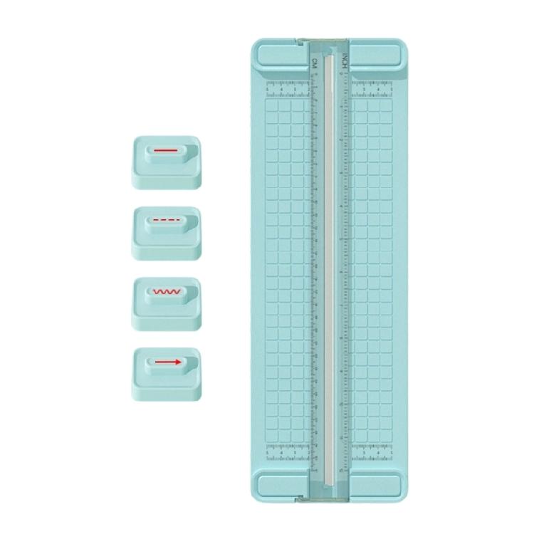 

4 in 1 Paper Trimmer Two-Way Paper Cutter School Office Supplies Paper Cutting Machine for Scrapbooking Photos синій