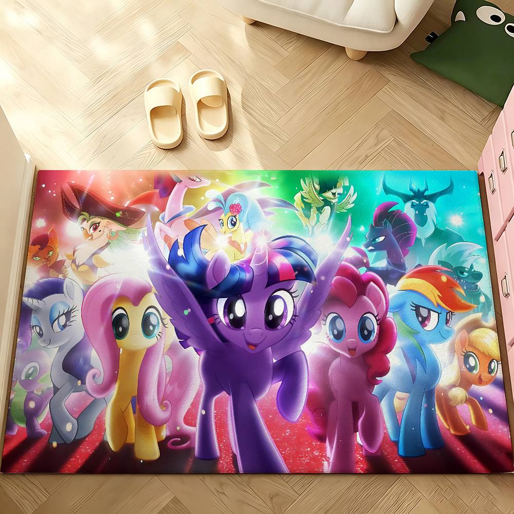 Cute M-My Little Pony-S Carpet Bathroom Anti-slip Mat Door Mat Home Decoration Mat Entrance Door Mat Scratch-resistant Door Mat