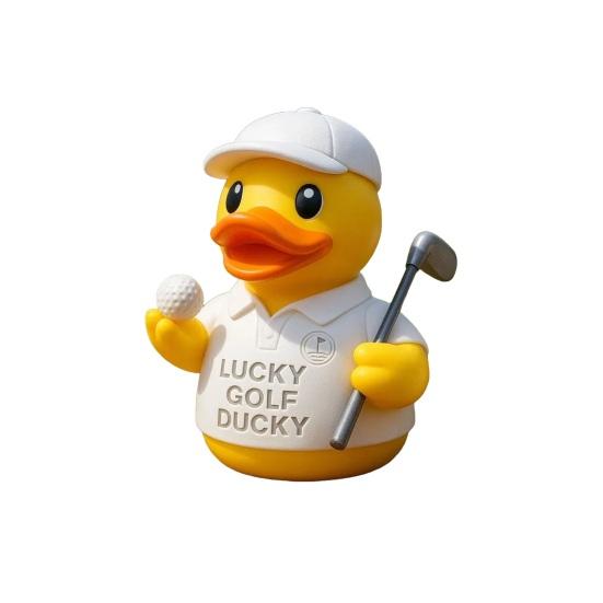 

Lucky Golf Duck Statue Funny Resin Duck with Golf Club And Ball Cute Duck Ornament for Car Dashboard Office Desk Decor 1pc