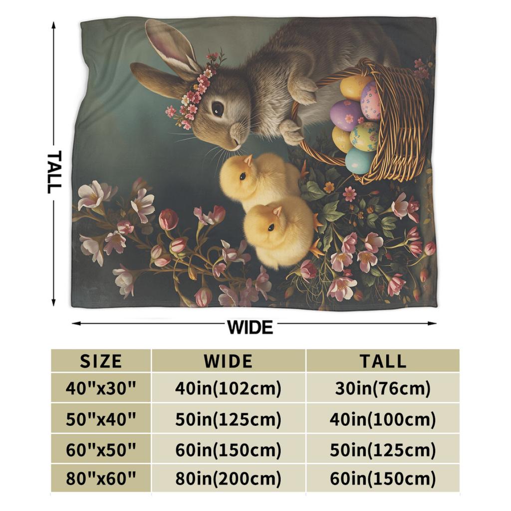 Easter Bunny Blanket Quality Warm Throw Blanket Autumn Kids Outdoor Aesthetic Bedspread