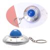 Portachiavi Ornamento UFO Carino Mini Modello Astronave Ciondolo Portachiavi con Luce LED