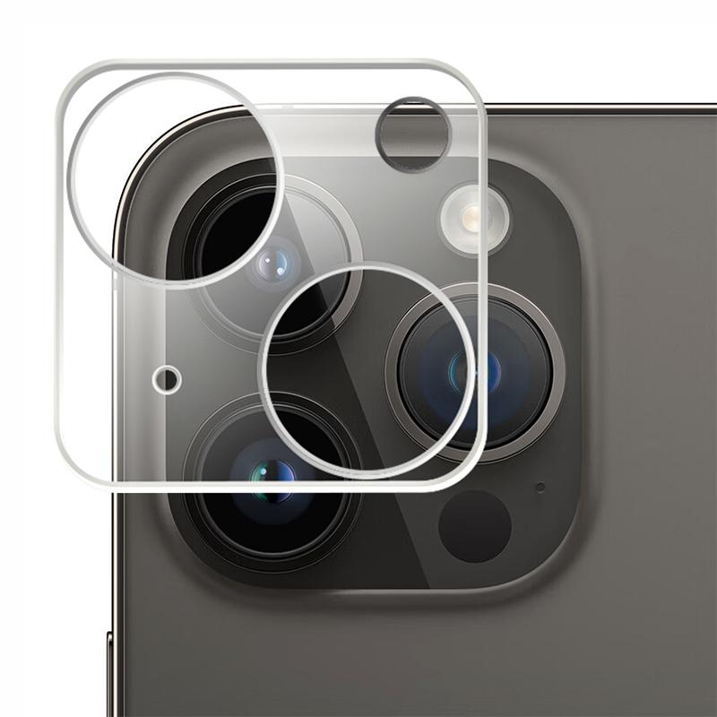 

RURIHAI For iPhone 15/15 Plus 3D Camera Lens Protector High Aluminum-silicon Glass HD Clear Rear Lens Film Type A