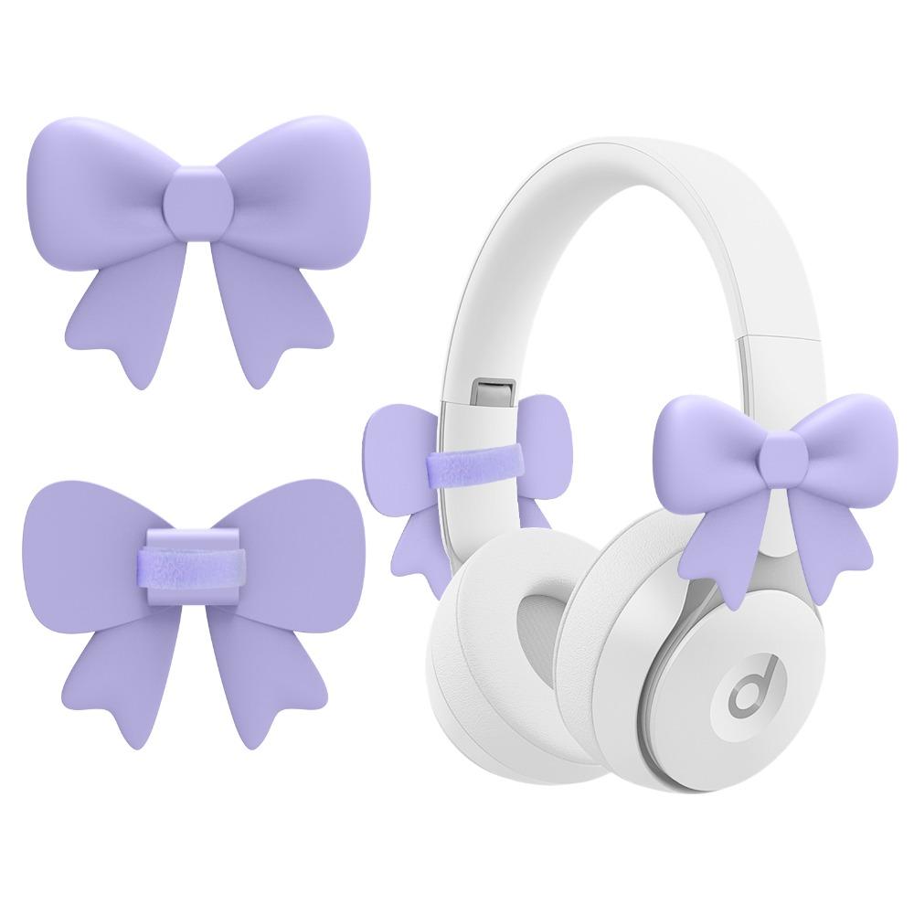 

2PCS Silicone Headset Attachment 3D Headphone Accessories Cute Earphone Charms Girls фіолетовий