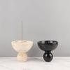 Decorative Pedestal Bowl Stone Catchall Compact Elegant Stable Sculptural