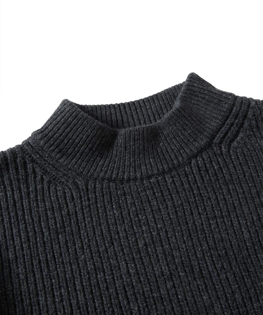 ESFAI Plgw Mock Neck Knit (Charcoal)