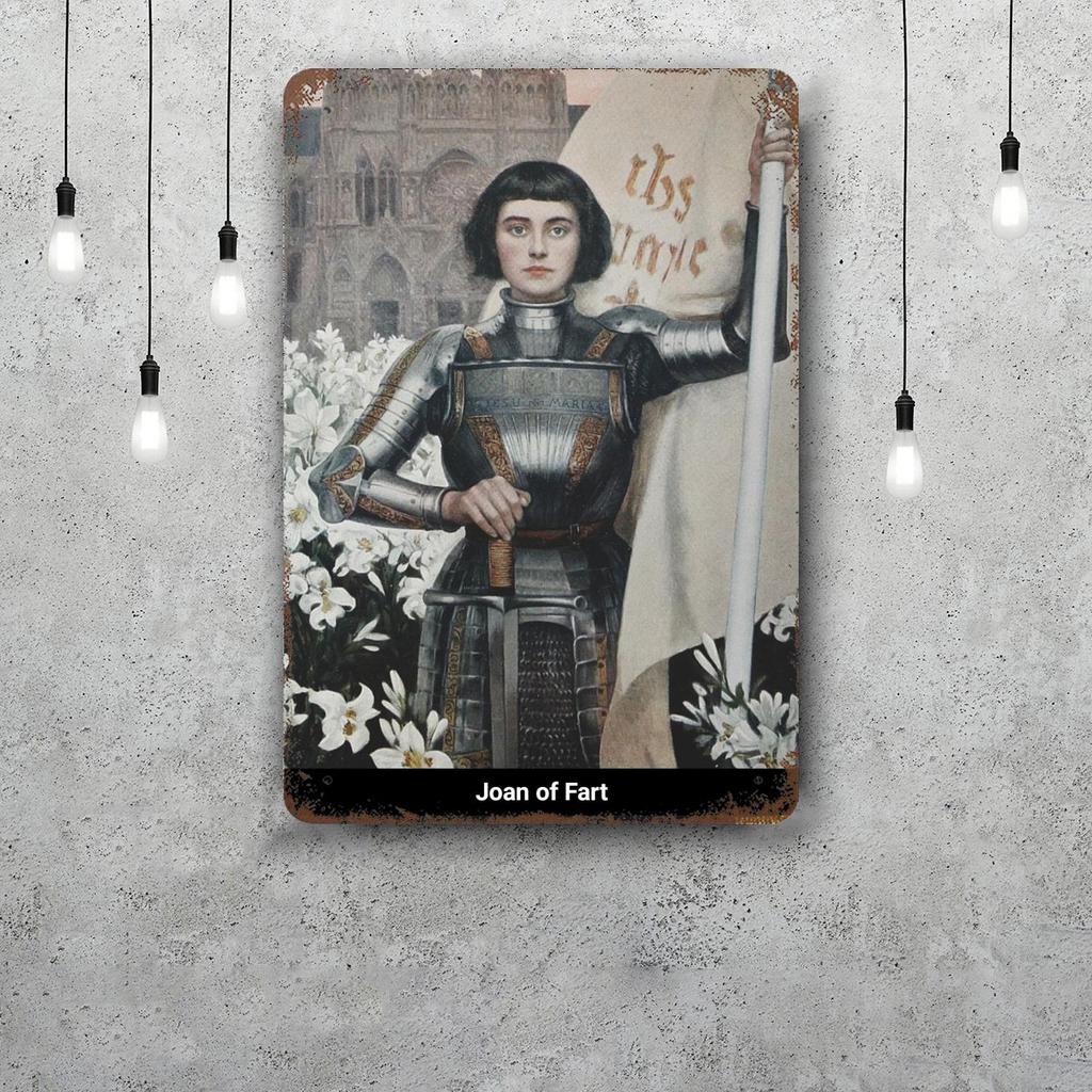 St Joan of Arc Vintage Metal Tin Signs Posters Decor Retro Metal Plaque Wall Art Decor for Garage Bar