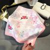 French light luxury chain small square scarf simulation silk printing silk scarf headscarf women's spring and summer scarf temperament scarf scarf new