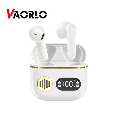 VAORLO Fones de ouvido sem fio retro bluetooth 5.1 anc redução de ruído com microfone hd display digtail para todos os smartphones