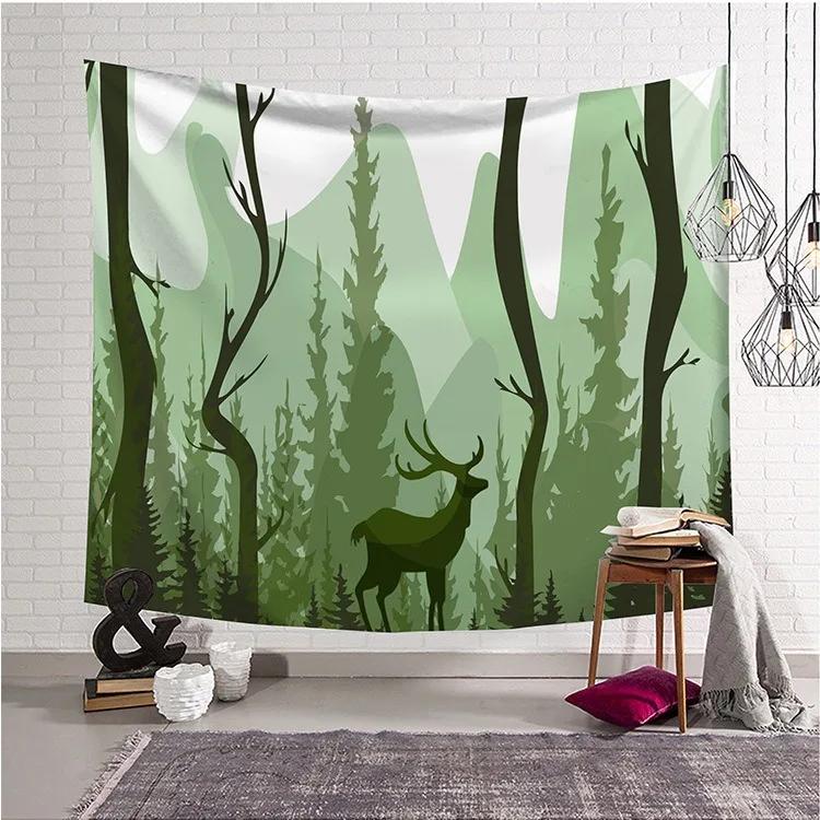 Мультфильм Лесной Пейзаж Узор Гобелен Украшения Дома Настенный Гобелен Спальня Гостиная — фото 14