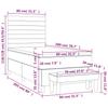 Box Spring Bed with Mattress Pink 80x200 cm Velvet