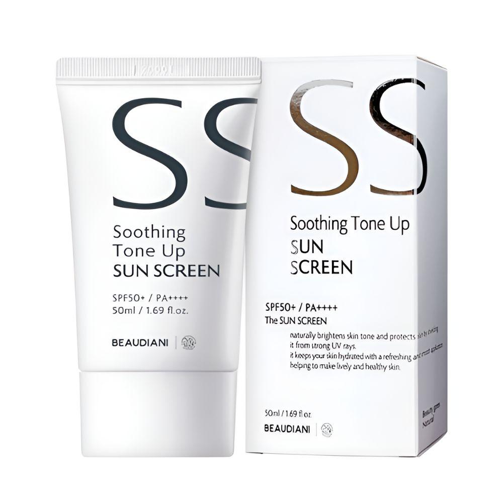 Beaudiani Soothing Tone-Up Sunscreen SPF50+ PA++++ Brightening Hydrating Sun Cream 50ml