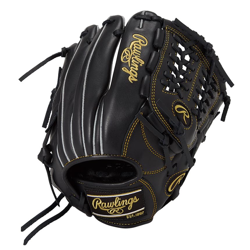 Rawlings Бейсбольная перчатка для броска HYPER TECH СЕРИИ R9, Юниорская/Детская, GJ5FR9N6L1, Универсальная, Черная, L-дюймовая, Для левой руки
