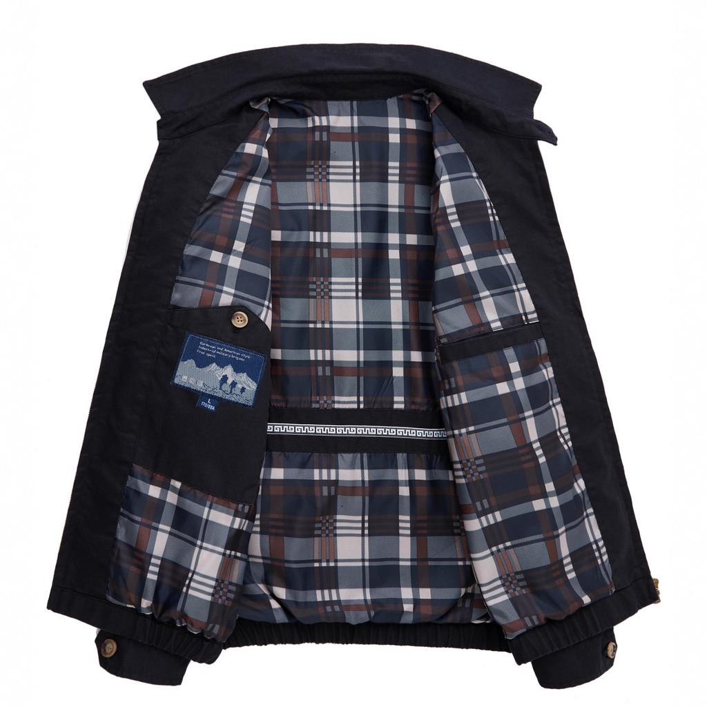 Washed Jacket Men's Coat Lapel Casual Top