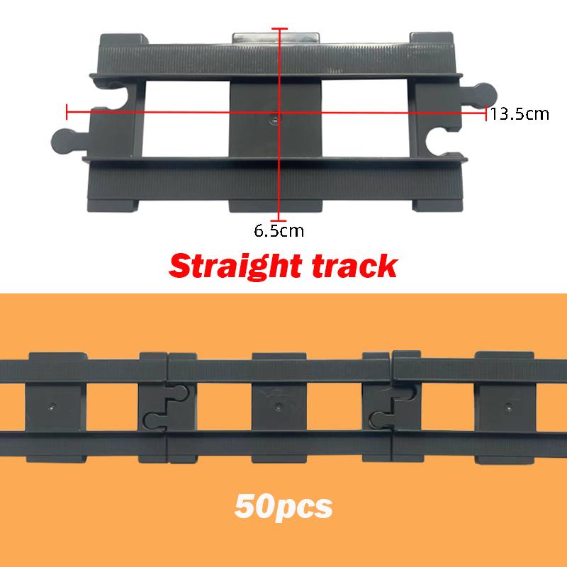 Big Size Train Tracks Building Blocks Straight Curved Uphill Switch Rail Compatible Large Toys for Kids