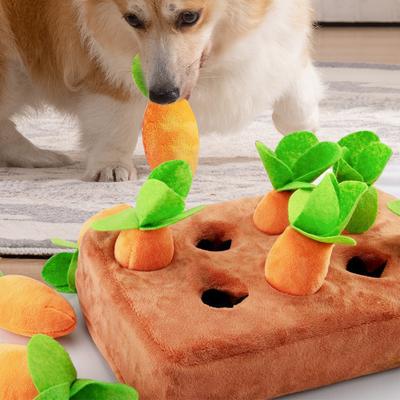 Marchewki Zabawka dla Psa z 6/8 Marchewkami Interaktywna Mata Węchowa Marchewki Wzbogacająca Zabawka Puzzle dla Psa do Łagodzenia Stresu Zwierzęcia