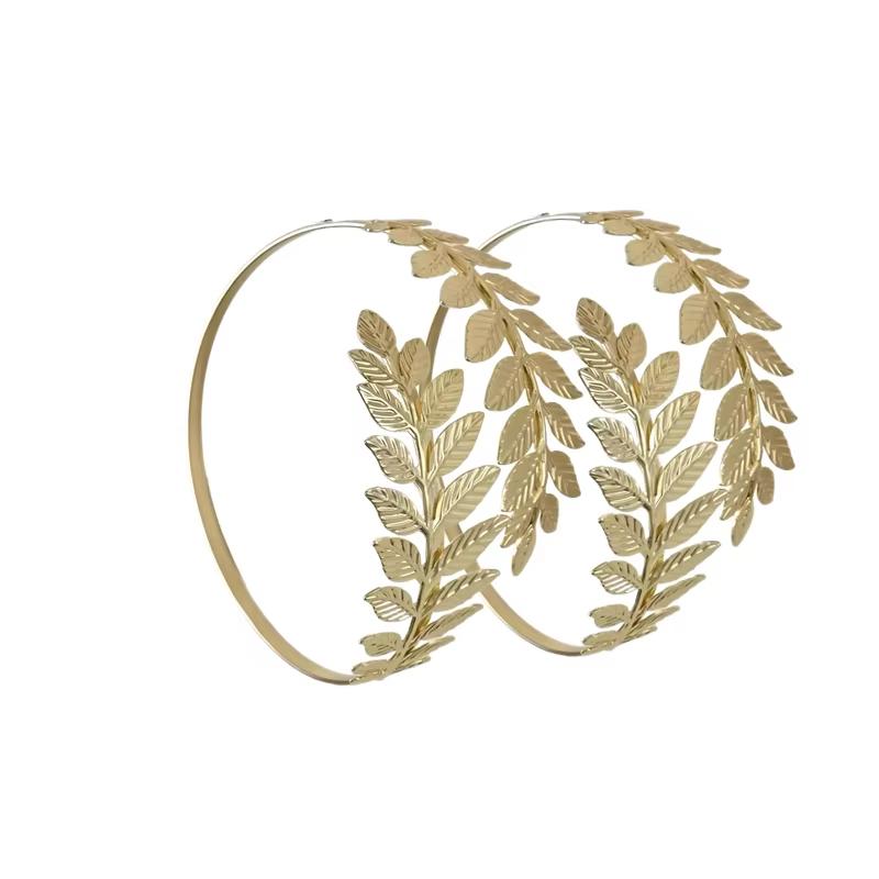 2PCS/1PC Leaf Shaped Metal Curtain Rings With Open Mouth,Simple Fashion Curtain Buckle,Curtain Accessories