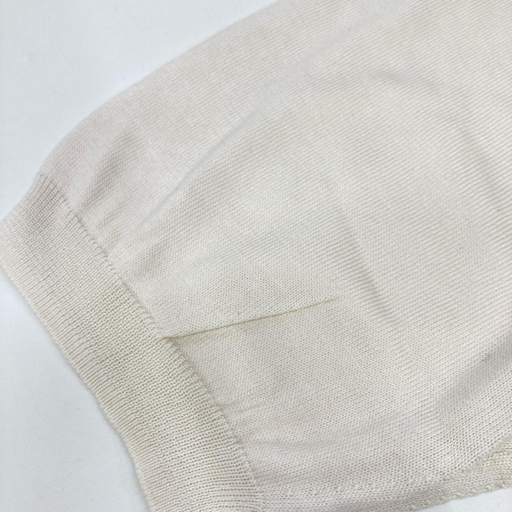 TOMORROWLAND [Excellent Condition] 61-02-22-02011 Silk Cotton Knit Polo Shirt/ tops M IvoryUsed