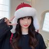 Retro Thickened Ear Protective Hat Windproof Plush Cycling Hat Korean Style Big Head Circumference Women Hat Ladies