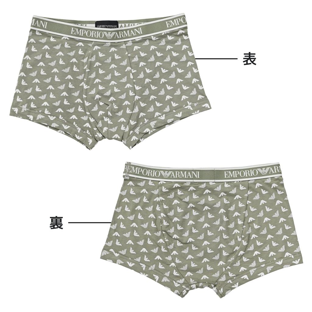 Emporio Armani Boxertrosor med Örn Storlek Grå och EM000370 AF10779 Tillverkade i Herr 3-pack Logotyp, Medium, Svart, MC065, Italien.