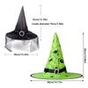 Hanging Ornament Halloween Witch Wizard Hat Home Accessories Wicked Witch Lighted Magican Hat Witch Hats with LED Light