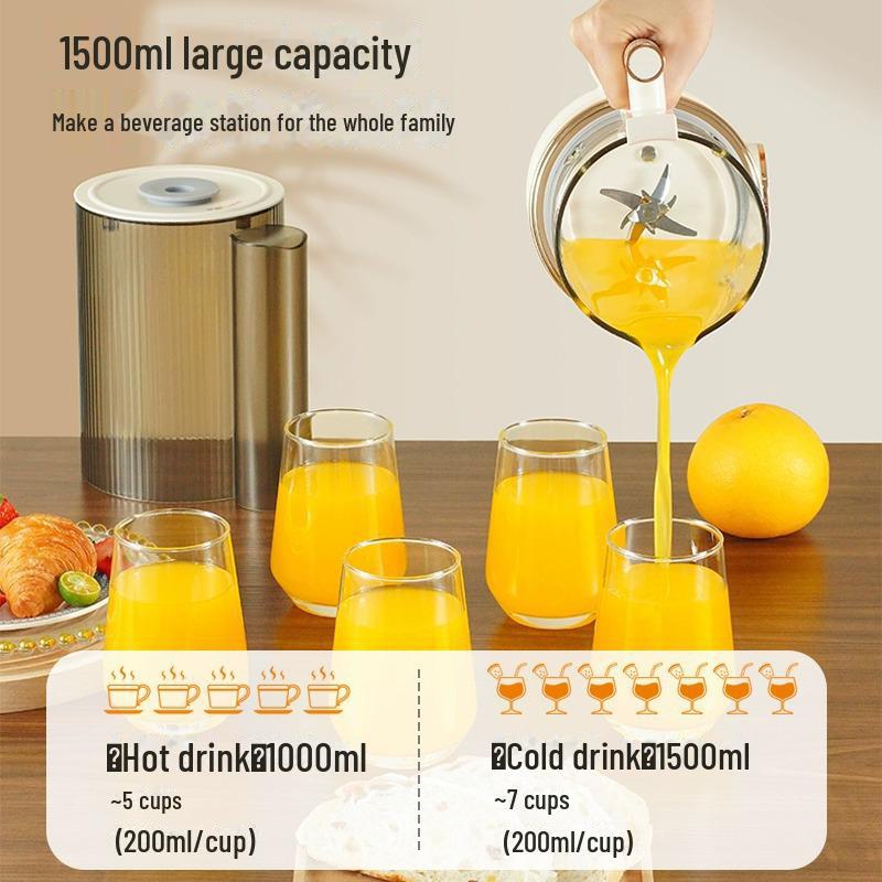 Intelligent Soy Milk & Multifunction Cooking Machine, 110V - Light Bass, Automatic Heating, Residue-Free