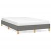 VidaXL Bed Frames, Upholstered Bed with Slatted Base, Double Bed with Footboard, Adult Bedroom Bed, Modern, Dark Grey 379490