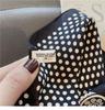 Professional Paisley Polka Dot Black Mulberry Silk Scarf for Women - Spring/Autumn Decorative Square Neckerchief