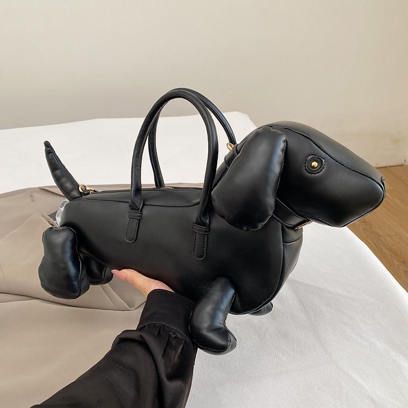 Creative Dog Pattern Tote Bag With Pu Material For Casual Daily Use
