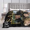ATEEZ Choi San Decke Picknick Flanell Überwurfdecke für Couch Sessel Sofa Bett Warm Weich Individuelle Qualität Tagesdecke Geschenk
